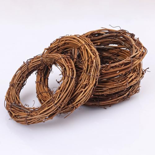 40 Pieces 4 Inch Natural Grapevine Wreath, Small Grapevine Wreaths, Vine Branch Wreath, for Christmas, Weddings, DIY Crafts, Parties and Festive Holiday Ornaments - Image 3