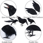 YOFIT 6 Pack Crows Halloween Decorations Realistic Fake Crow - Image 5