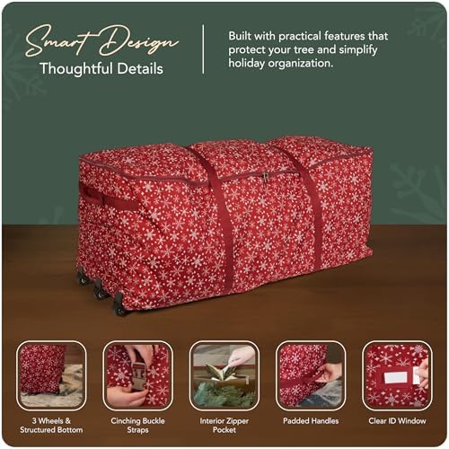 Covermates Christmas Tree Rolling Cinch Bag, 48" W x 20" D x 20" H - Image 4