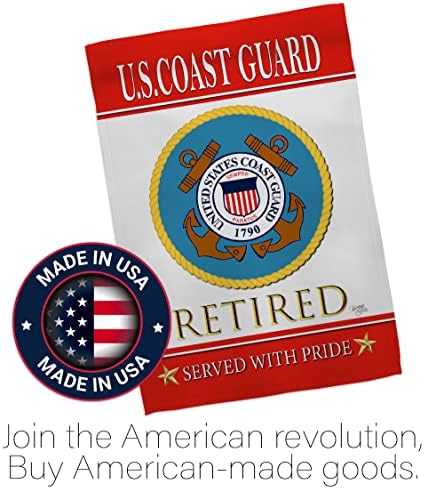 US Coast Guard Retired Garden Flag - Set with Stand Armed Forces USCG Semper Paratus United State American Military Veteran Retire Official - House Banner Small Yard Gift Double-Sided 13 X 18.5 - Image 5