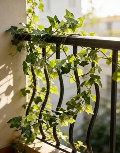 3 Strands Artificial Vines Ivy Garland 6ft Fake Vine with Silk Green Leaves Faux Hanging Plants Greenery Decoration for Outdoors Party Wedding Indoor Mantle Bedroom Home Decor (Ivy) - Image 3