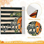 SHACOS Welcome Orange Pumpkin Fall Doormat 32x48 Washable Non-Slip - Image 6