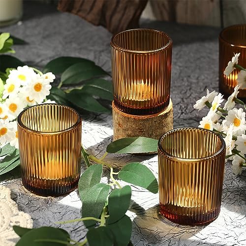 Votive Candle Holders, 36 Pack Amber Candle Holders for Christmas - Image 5