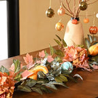 DecorbyHannah 6ft Fall Garland for Mantle with Lights & Pumpkin Hydrangea - Image 4