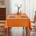 BALCONY & FALCON Rectangle Table Cloth Waterproof Pumpkin 57"x118" by BALCONYFALCON