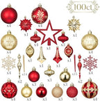 Valery Madelyn 100ct Christmas Tree Decorations Ball Ornaments Set Large - Image 3