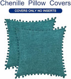 CaliTime Decorative Couch Throw Pillow Covers 22 X 22 Inches Teal - Image 6