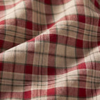 Solino Home 100% Pure Linen Table Runner Plaid, Almond Plaid 14 x 120 in - Image 6