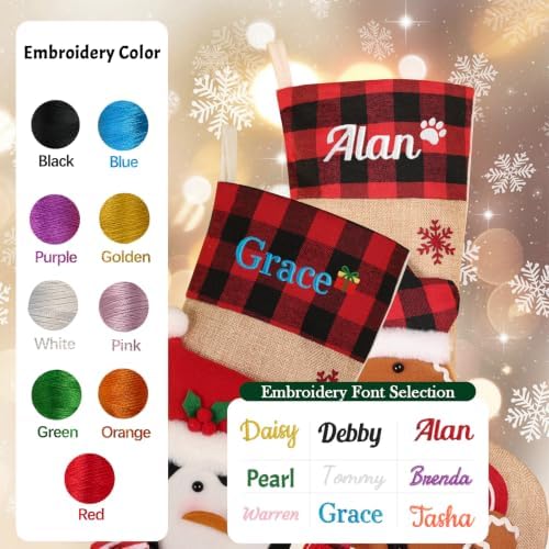Personalized Christmas Stockings,Custom Christmas Stocking for Family(3pc) - Image 5
