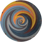 Fair Trade Zulu Telephone Wire 9" Platter Bowl, Cove Multicolor, Handwoven by African Makers, Each One Varies by The+Barrington+Garage
