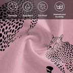 Leopard Print Cloth Napkins Set of 8, Holiday Napkins for Baby Shower, Minimalist Wildlife Skin Texture Pink Washable Reusable Dinner Napkin for Cocktail Wedding Party, 20 x 20 Inch - Image 6