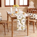 bilin gaier Designer French Linen Small Table Runner,63"x12"-Hidaka - Image 4
