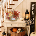 Oairse Fall Centerpieces for Tables Small Fall Floral Arrangement in Vase - Image 6