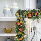 WANNA-CUL Pre-Lit 6ft Copper Gold Christmas Garland with 30 LED Lights - Image 4