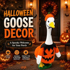 4 Sets Porch Goose Outfits for 23" Lawn Goose Statue, Seasonal Goose Clothes Bundle for Easter, Halloween, Thanksgiving & Christmas, Holiday Costume Set for Outdoor Patio, Garden & Farmhouse Decor - Image 5