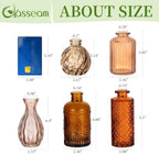 Glasseam Glass Bud Vases for Flowers: 10Pcs Fall Amber Small Vases Set - Image 4