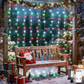 JMEXSUSS 300LED Red White and Green Christmas Curtain Lights with Remote by JMEXSUSS