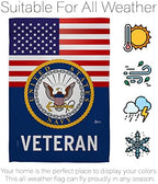 US Navy Veteran Flag Stand Pole Set Armed Forces USN Seabee Decorations American Flags For Outside House Retire Official Rememberance Grave Decor For Cemetery Military Gift Made In USA 13 X 18.5 - Image 6