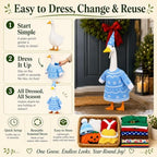12 Pack Porch Goose Outfits, Seasonal Clothes for 23 Inch Goose Statue - Image 6