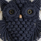 Bohemian Owl Macramé Wall Hanging Pack Of 2-12 x 23 Inch, Black - Image 6