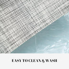 Placemats Set of 12 Vinyl/Plastic Woven Place Mats for Kitchen Table Indoor/Outdoor Washable Placemat Wipeable Dining Table Mats (Grey,12) - Image 3
