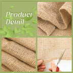 Buryeah 1 Pack 50 Inch X 50 ft Burlap Fabrics Roll Natural Jute Garden - Image 3