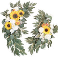 Wedding Arch Faux Flowers Set of 2 Greenery Garland for Wedding Decor Ceremony and Reception Backdrop Decoration (Sunflower) by BMQDSM