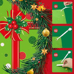 HunnmingRe 7 x 8 ft Christmas Garage Door Cover, Red and Green Polka Dots - Image 3
