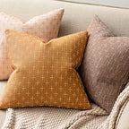 MIULEE Pack of 2 Decorative Burlap Linen Spring Throw Pillow Covers Farmhouse Pillowcases Modern Rustic Woven Textured Cushion Cover for Sofa Couch Bed 20x20 Inch Hazel - Image 3