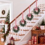 6 Pack 10 Inch Small Christmas Wreaths for Kitchen Cabinet - Image 5