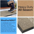 GORILLA GRIP WeatherMAX Door Mat, Indoor Outdoor Use, 47x35, Beige Beach - Image 3