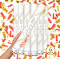 RED & GOLD Confetti Poppers - 16" BIODEGRADABLE RED & GOLD Confetti Cannon, Party Poppers, Compressed Air Popper, Loud Pop, Wedding Confetti Send Off, Wedding Supplies and Decorations by JAPJA