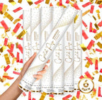 RED & GOLD Confetti Poppers - 16" BIODEGRADABLE RED & GOLD Confetti Cannon, Party Poppers, Compressed Air Popper, Loud Pop, Wedding Confetti Send Off, Wedding Supplies and Decorations by JAPJA