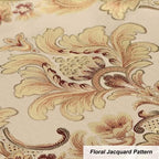 Loom and Mill Luxury Jacquard Damask Table Runner 13x108 inch, Khaki - Image 6