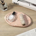Koville Luxurious Natural Pink Marble Vanity Tray, Cloud Shape Serving Stone Key Tray for Home Decor, 10" x 7" Marble Storage Trays for Bathroom, Stone Plate Holder for Perfume, Candle and Jewelry - Image 6
