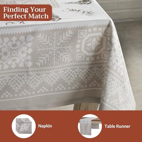 Maison d' Hermine Table Cloth Rectangle Table Reusable 100% Cotton 60"x120" - Image 4
