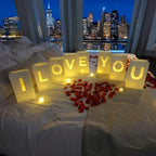 I Love You Luminary Bags with LED Tea Light Candles, Balloons, and Rose Petals – Romantic Decorations for Proposals, Anniversaries, and Special Moments by Choobly