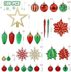 SHareconn 106 PCS Christmas Ball Ornaments for Christmas Tree Decorations - Image 3