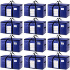 TAILI 12 Pack Dark Blue XXL Moving Bags,Storage Bags with Visible Window by TAILI