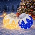 2 Pcs Outdoor Christmas Ornaments, Lighted Pop-Up Holiday Ball Decoration with 160 LED Lights, 8 Light Functions, Lighted Collapsible Christmas Outdoor Decorations for Yard, Patio, Home by TNGAN