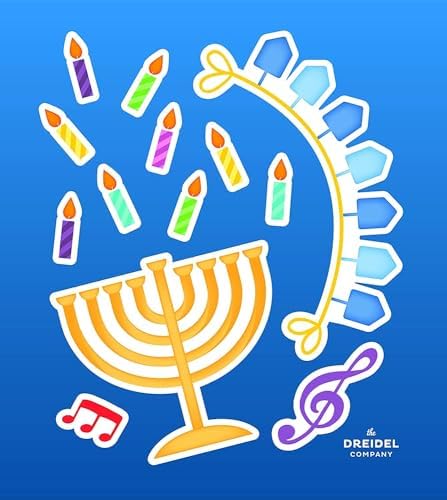 The Dreidel Company Large Hanukkah Window Clings Decals, Chanukah Theme Clings Decorations (384 Hanukkah Decals) - Image 5