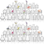 CEWOR Glass Bud Vases in Bulk, Set of 64 Small Vases for Centerpieces, Flower Vases for Flowers in Bulk for Rustic Wedding Home Table Decorations by CEWOR