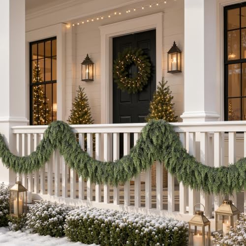 Alupssuc 18FT Christmas Garland, Encrypting Real Touch Cedar Garland - Image 3
