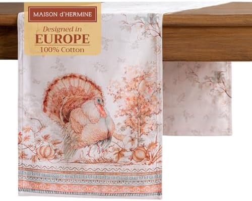 Maison d' Hermine Table Runner 100% Cotton 14.50" x 72" (Double Layer) by MaisondHermine