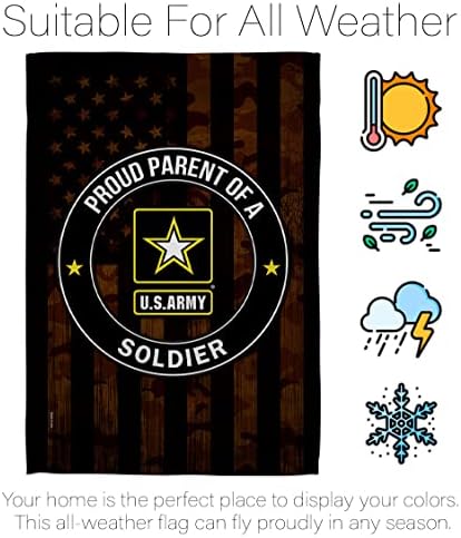 Proud Parent Army Eagle Flag Pole Kit for Outside House Armed Forces Official Military Memorabilia Home Door Poster Cemetery Decorations Veteran Garden Remembrance Memorial Day Gifts Made in USA - Image 6