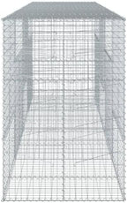 vidaXL Gabion Basket with Cover 157.5"x39.4"x59.1" Galvanized Iron - Image 6