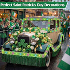 Crowye 8 Pcs LED St. Patrick's Day Table Skirt Fringe Set,Green, Fresh - Image 3