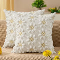 DFXSZ Spring Summer Pillow Covers 22x22 inch Set of 2 White Sunflower by DFXSZ
