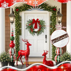 Christmas Wreaths for Front Door Decor Flower, 20" Winter - Image 3