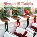 HMASYO Christmas Stocking Holders for Mantle Set of 4, Heavy Duty Iron Stocking Hangers Base, Low Profile Weighted Stocking Holder Hooks for Fireplace Tabletop Shelf Christmas Decoration, Copper - Image 3
